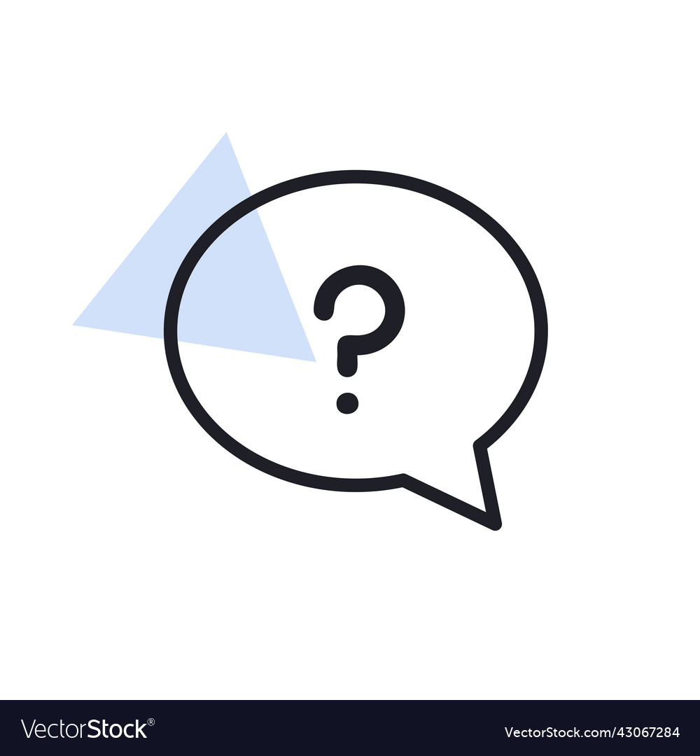 Speech bubble with question mark icon e-commerce