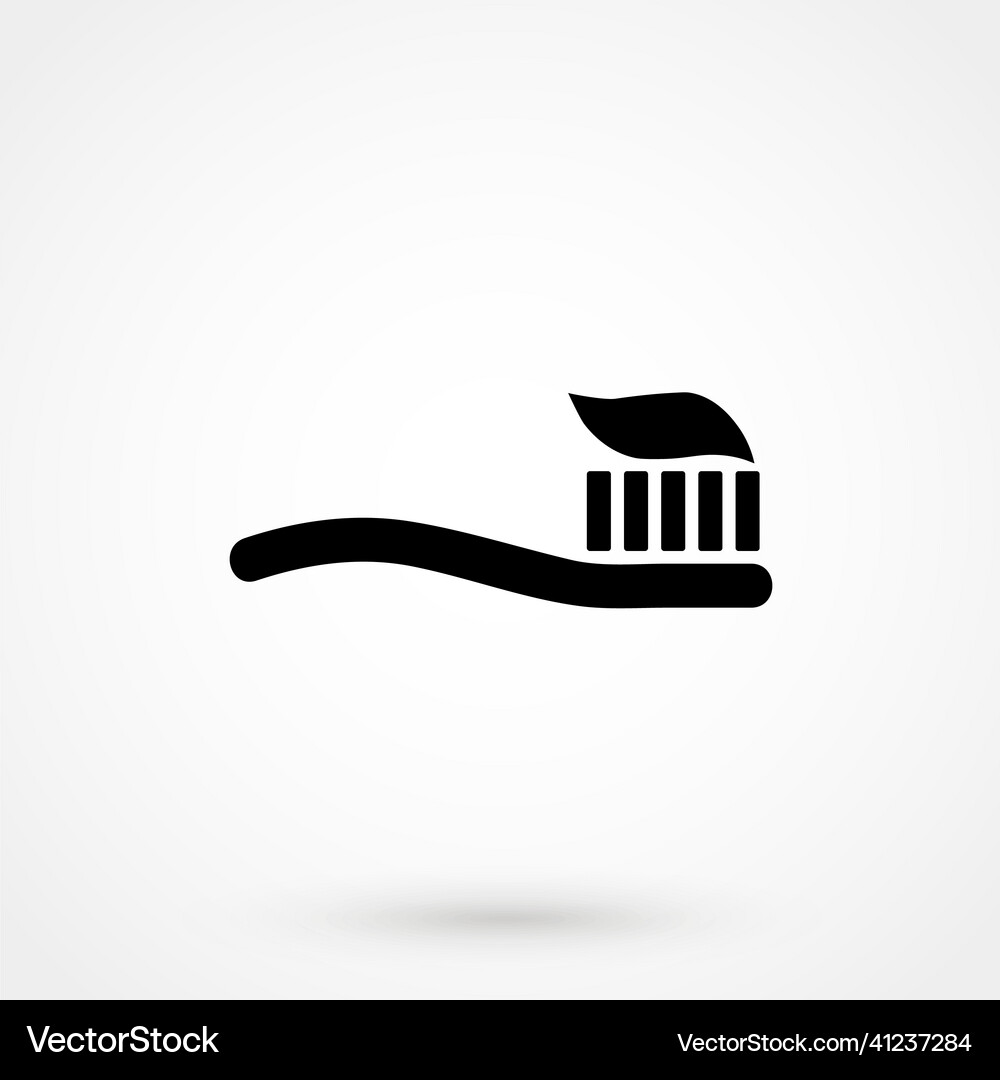 Toothbrush with paste Royalty Free Vector Image