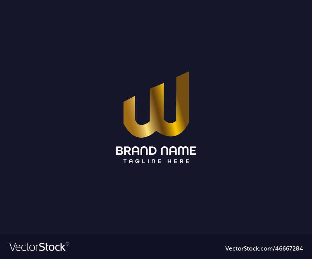 W modern letter logo Royalty Free Vector Image