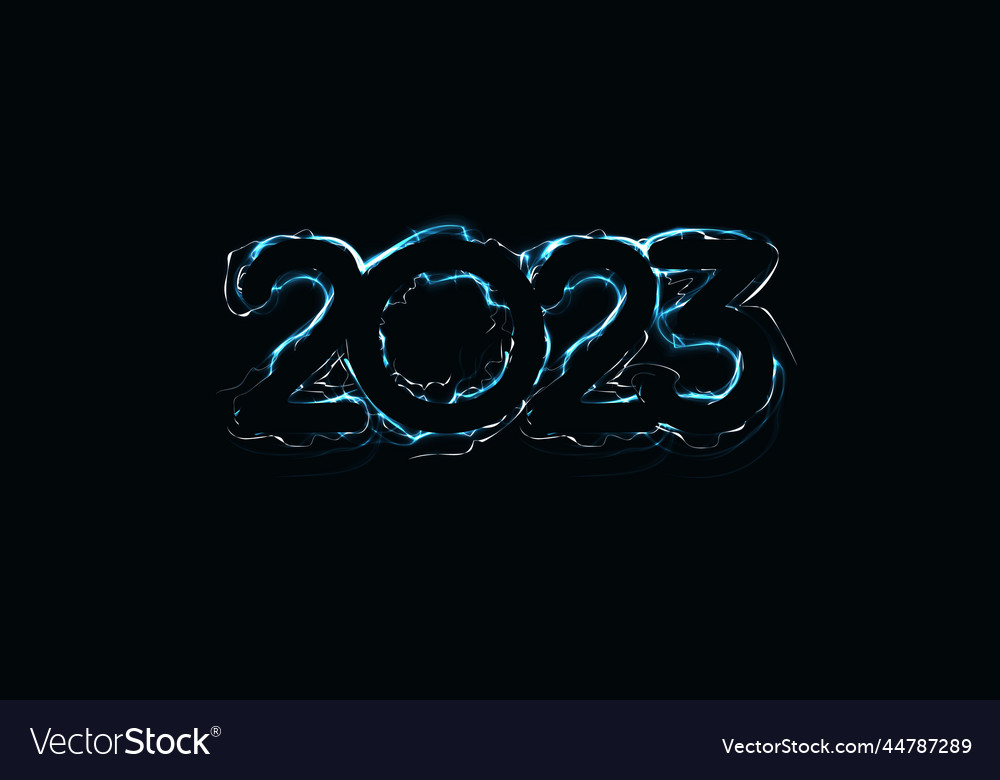 2023 numbers with magic luminous lightning contour