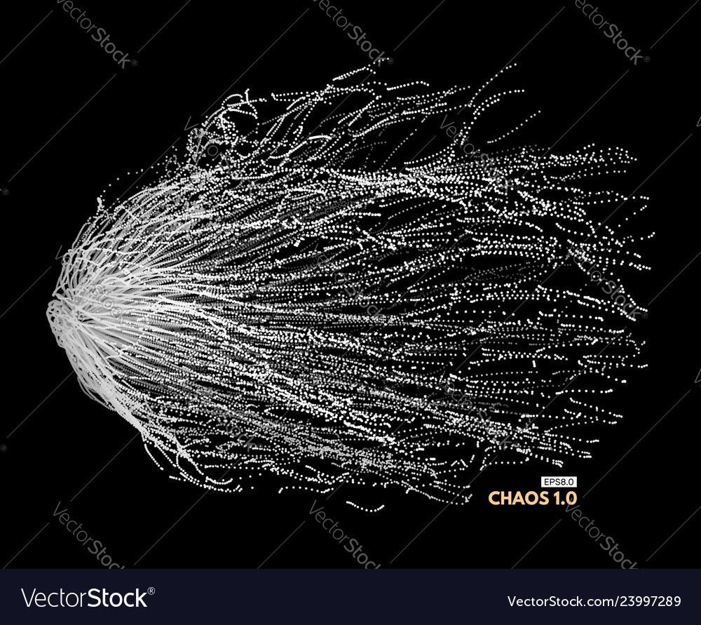 Array dynamic particles 3d futuristic technology vector image Array dynamic particles 3d futuristic technology