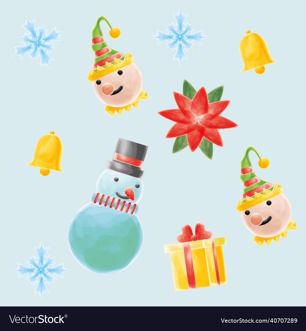 Christmas celebration icons