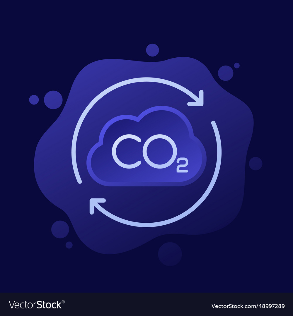 Co2 gas carbon dioxide offset icon design Vector Image