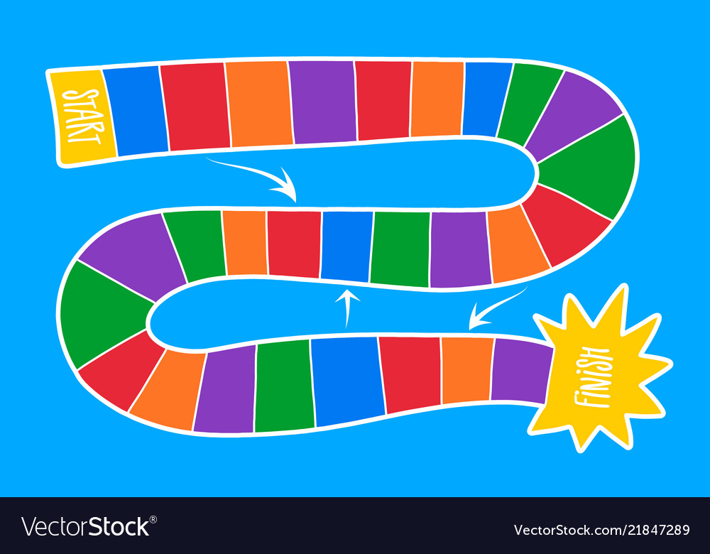 A board game template Royalty Free Vector Image