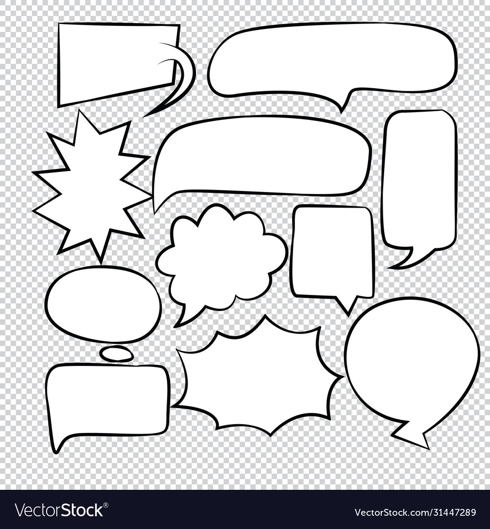 Comic bubble speech balloons cartoon 6