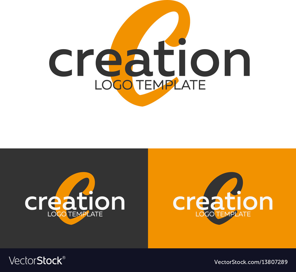 Creation logo letter c template