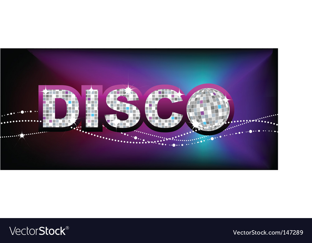 disco ball party poster template royalty free vector image