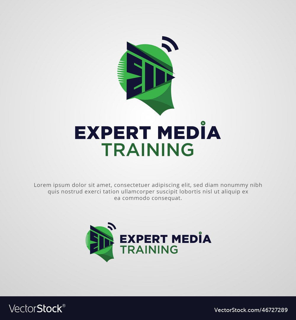 Expert Media Training Company Logo Design Template