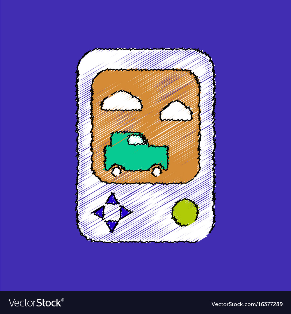 Flat shading style icon portable game