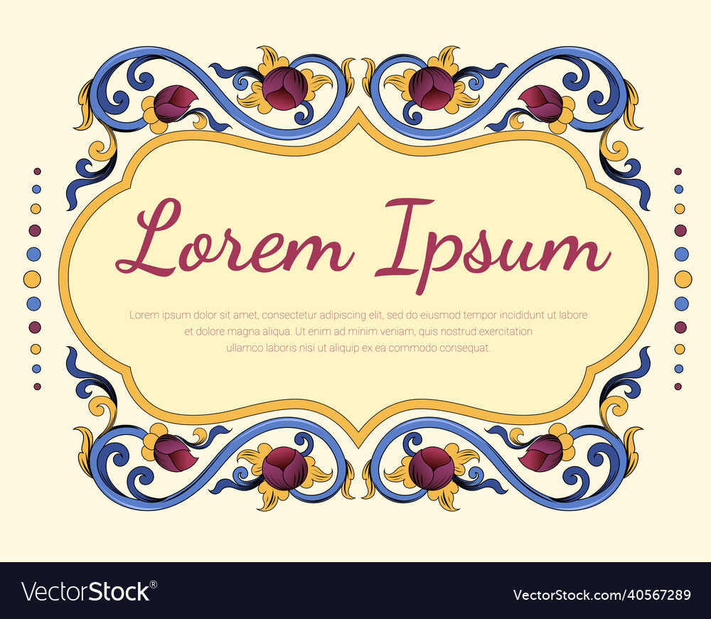 Frames and vignette for design template