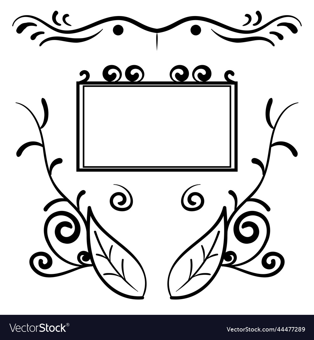 Hand-drawn frame for your patterned text Vector Image Hand-drawn frame for your patterned text