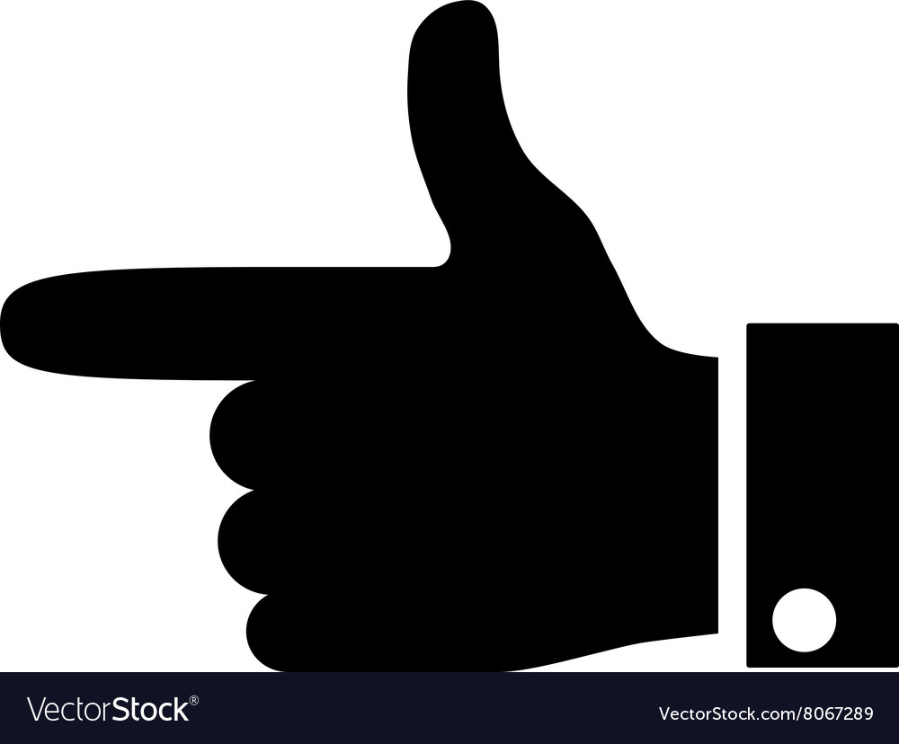 Hand pointer left flat icon