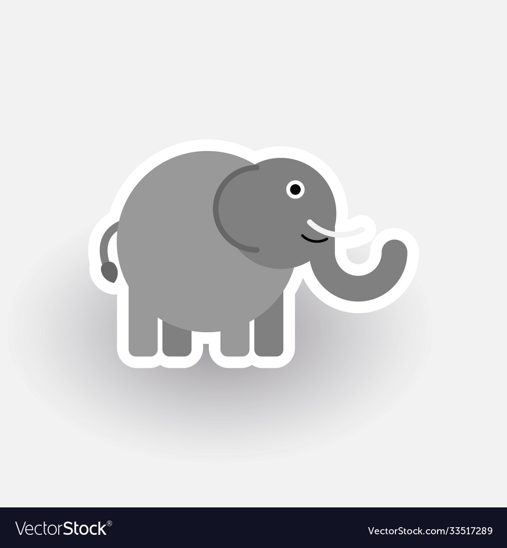 Happy Elephant Cartoon Character Royalty Free Vector Image