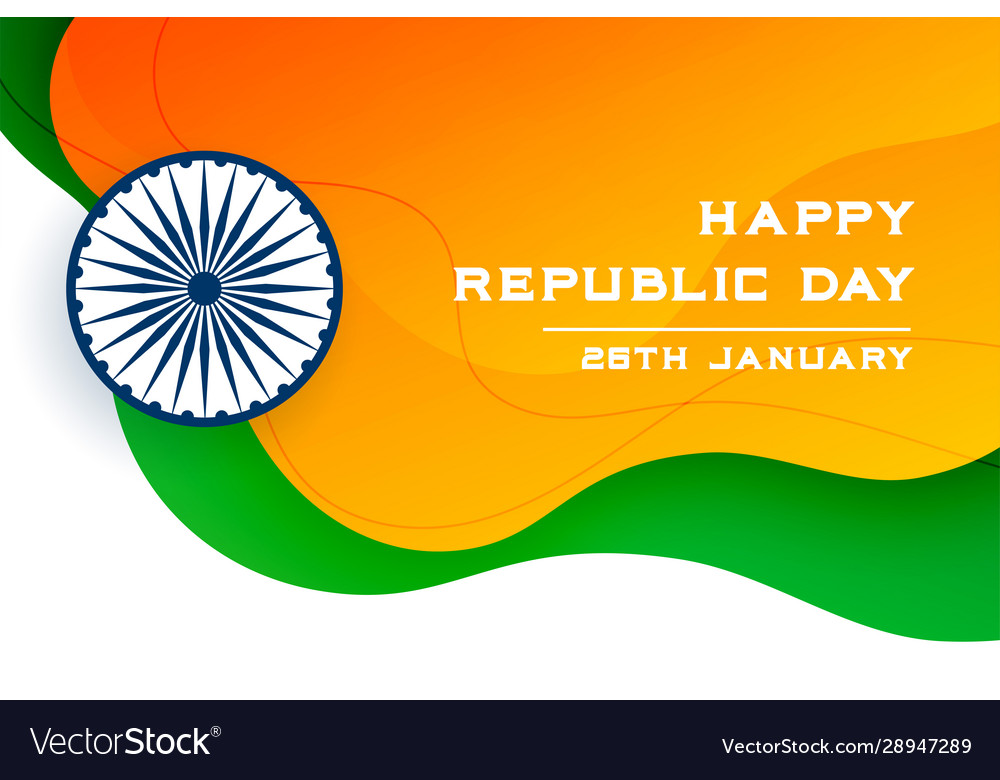 Happy republic day india creative banner design Vector Image