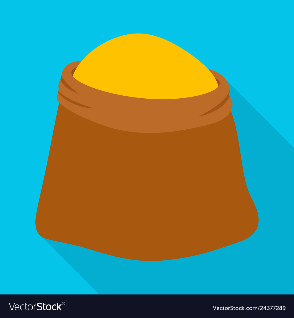 Isolated object of bag and corn symbol set