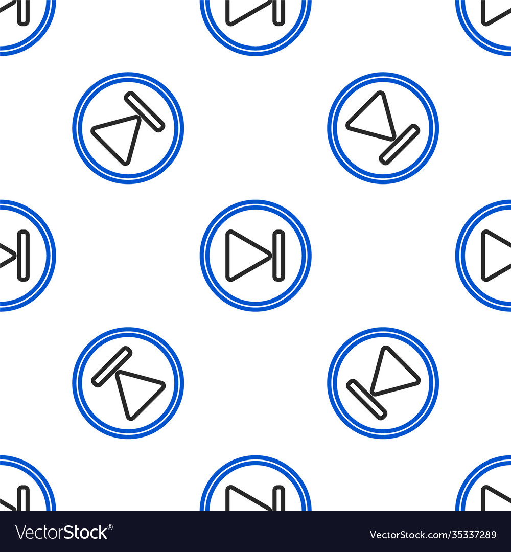 Line fast forward icon isolated seamless pattern