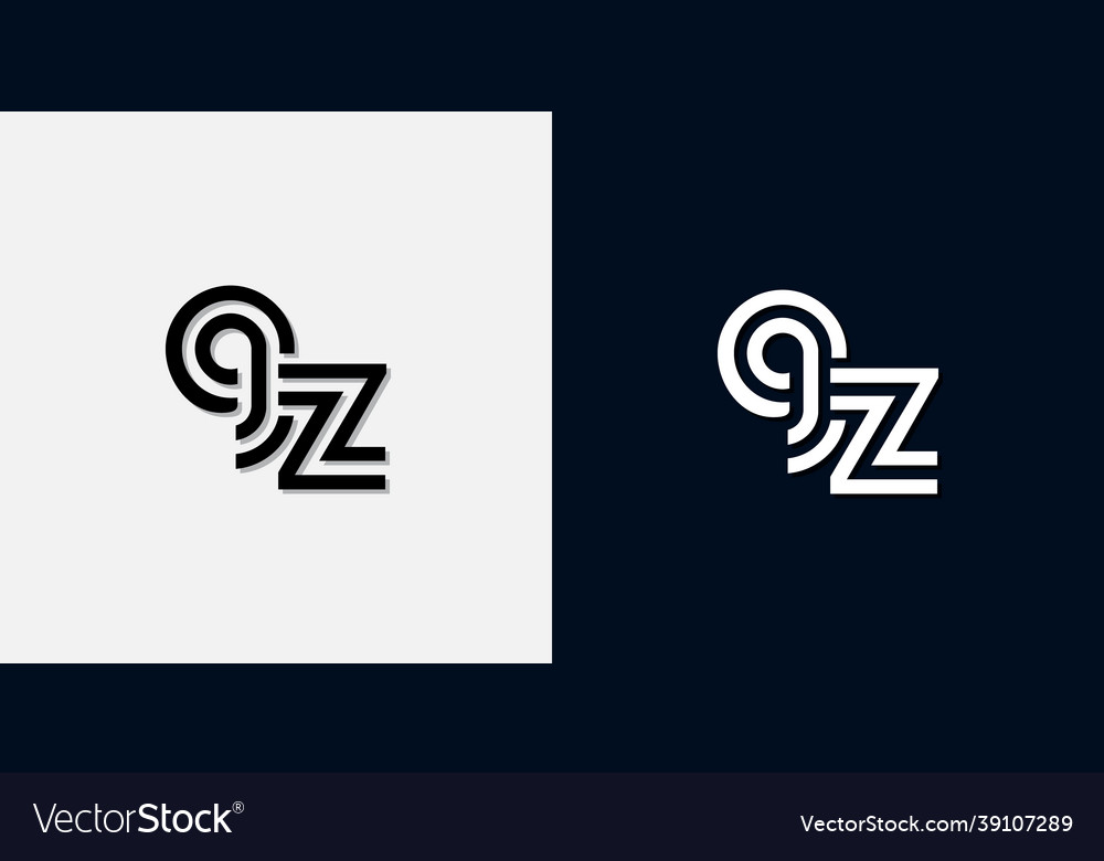 Modern abstract initial letter gz logo