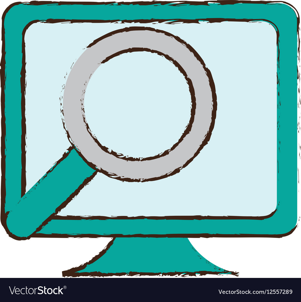 Monitor search computer device sketch