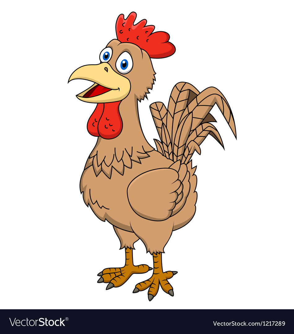 Rooster cartoon Royalty Free Vector Image - VectorStock