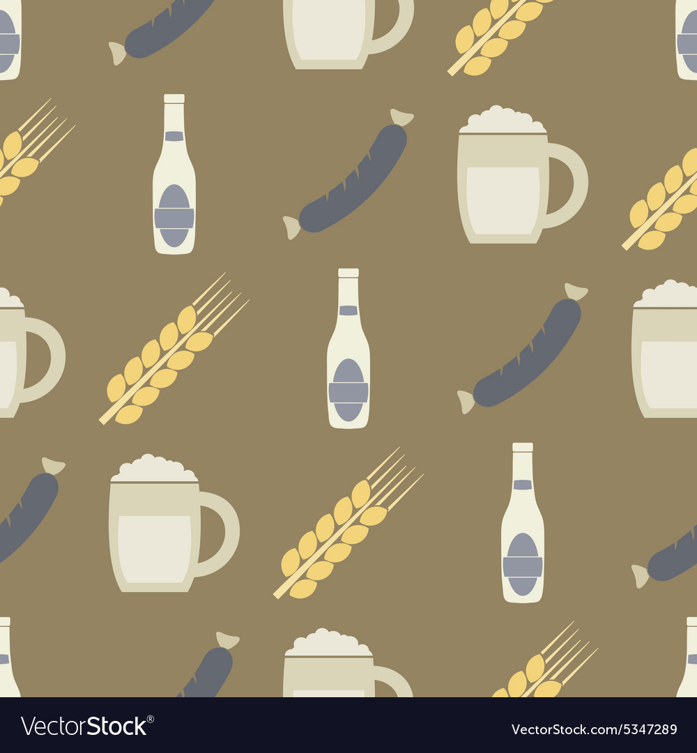 Seamless pattern with consumption of beer