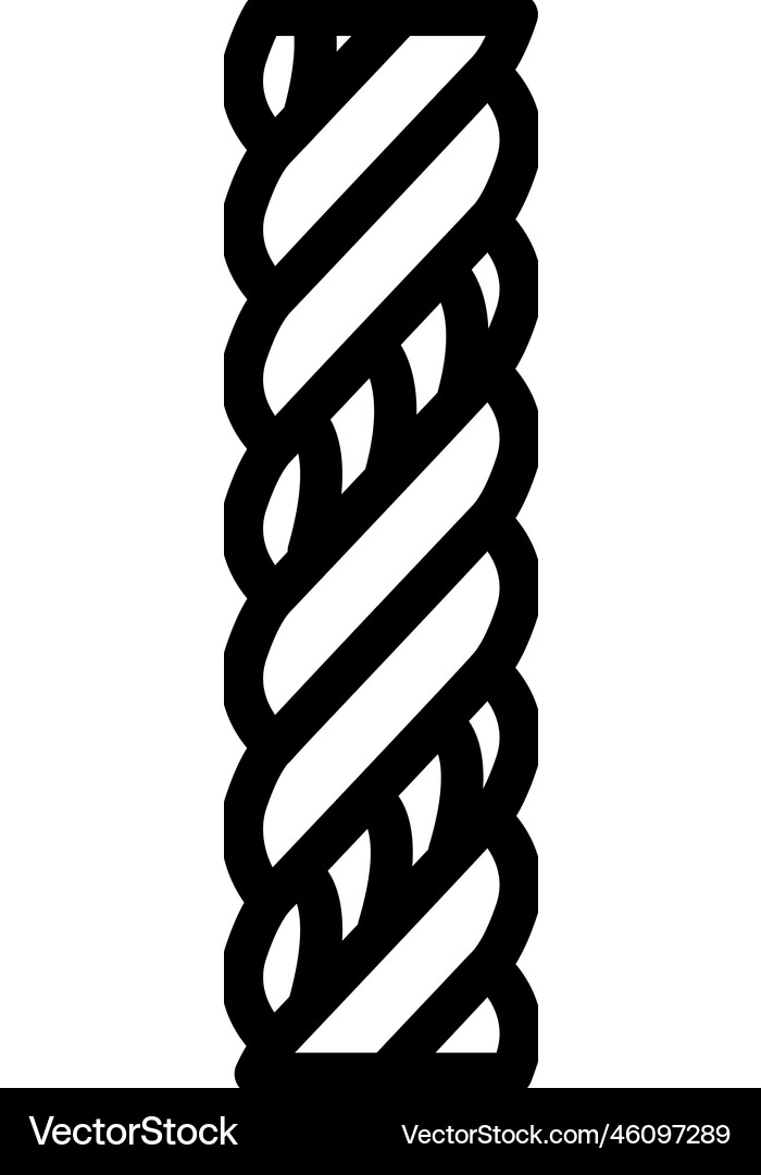 Triplex wire cable line icon Royalty Free Vector Image