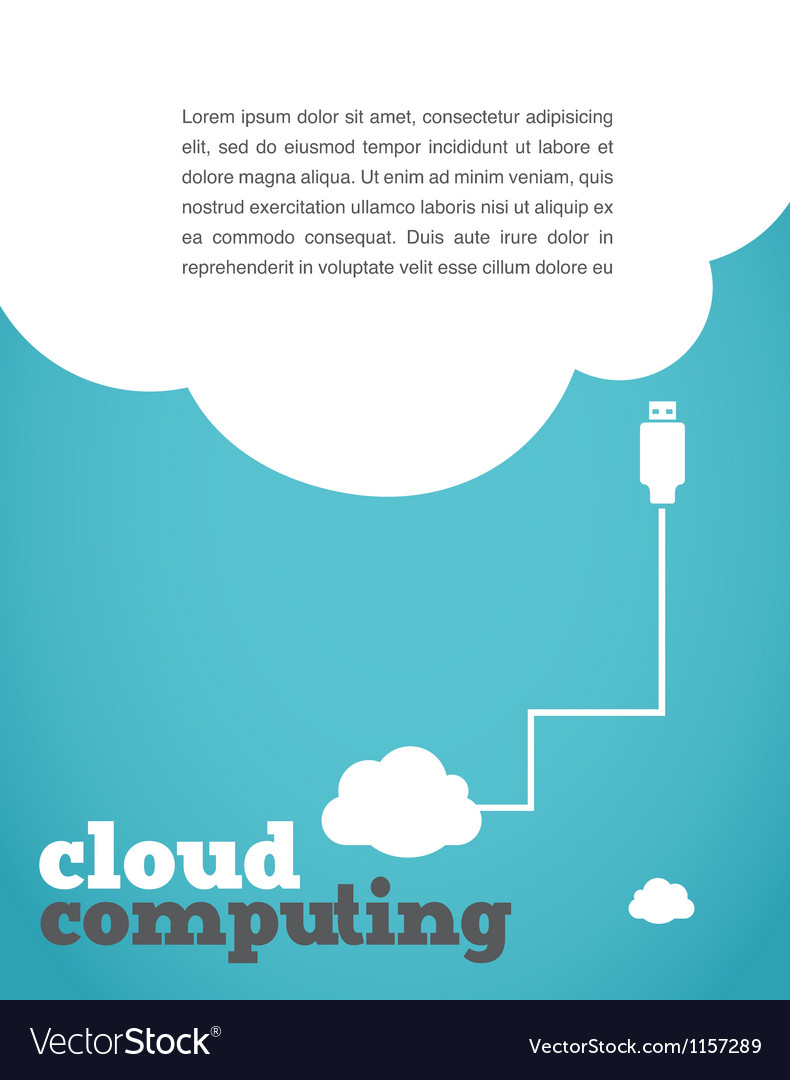 Vintage style cloud computing poster