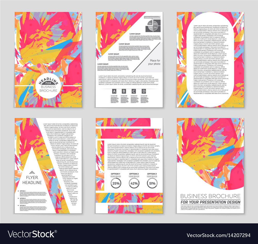 Abstract layout background set for art