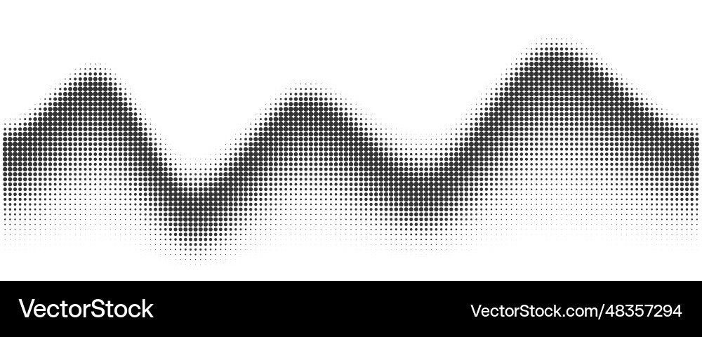 Dotted wave background halftone abstract Vector Image