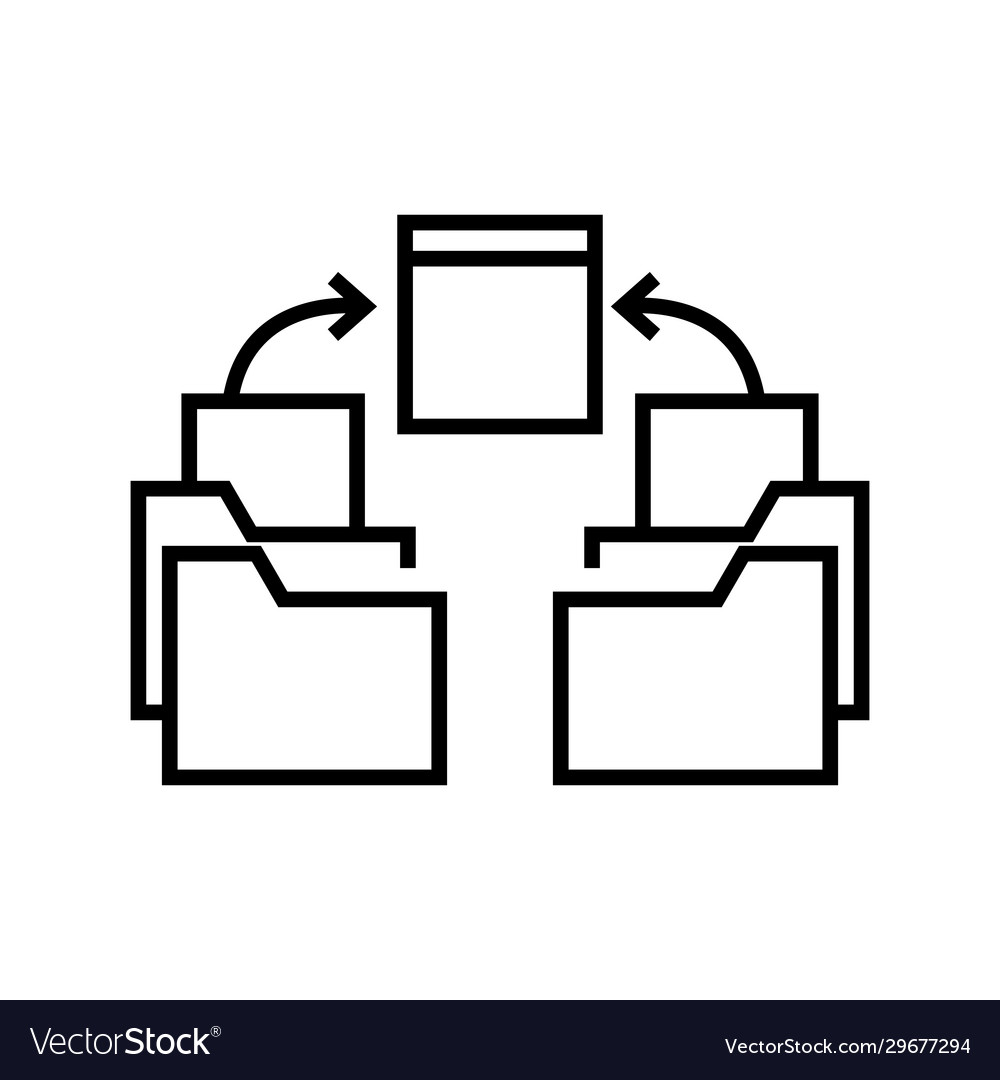 Files configuration line icon concept sign