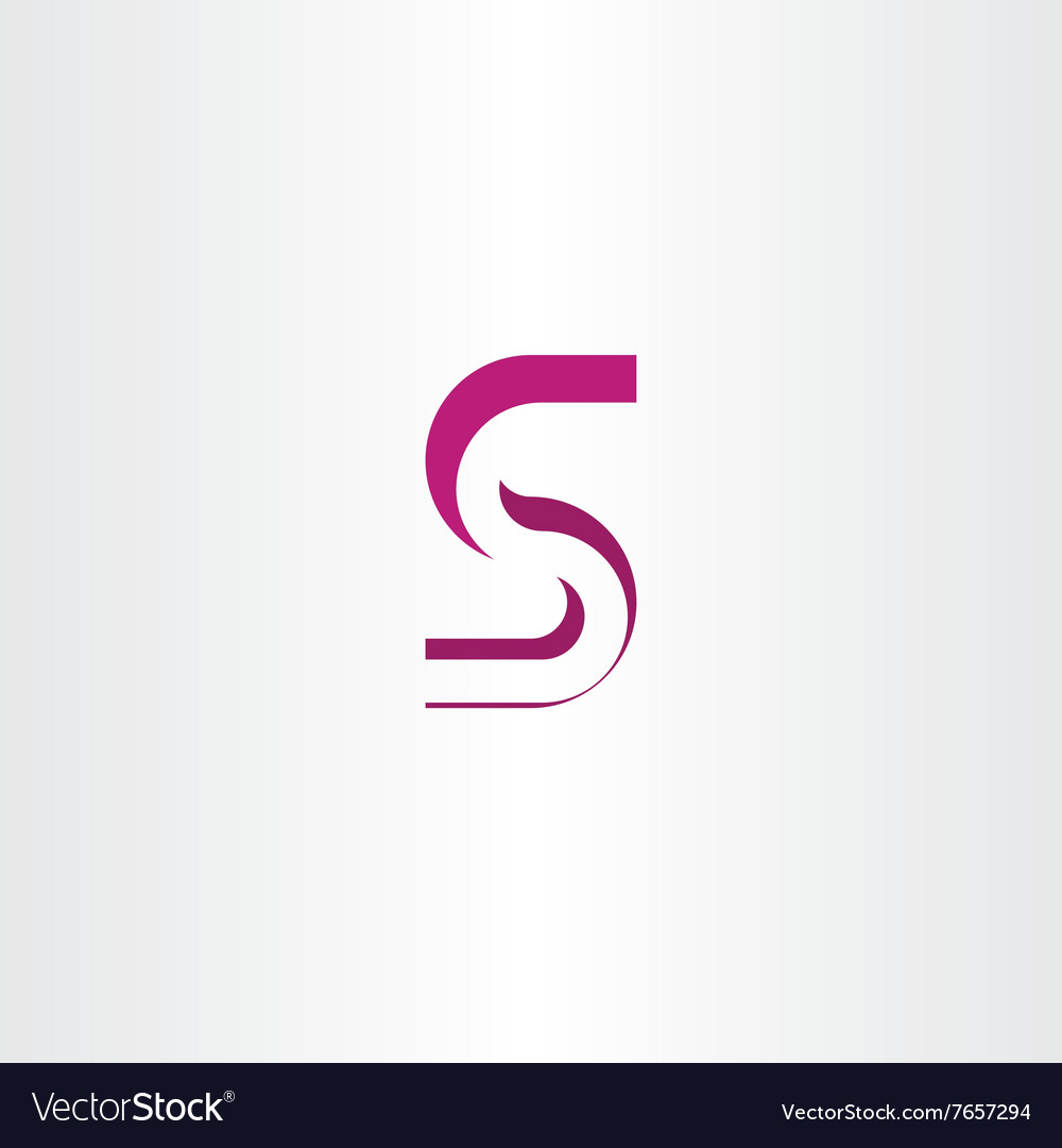 Letter s dark magenta logo icon Royalty Free Vector Image