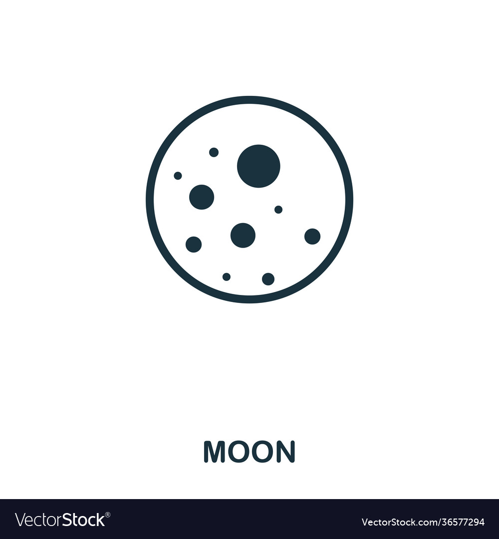Moon icon flat style design ui