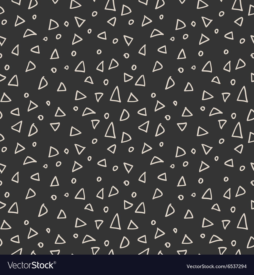 Simple seamless pattern of triangles and circles