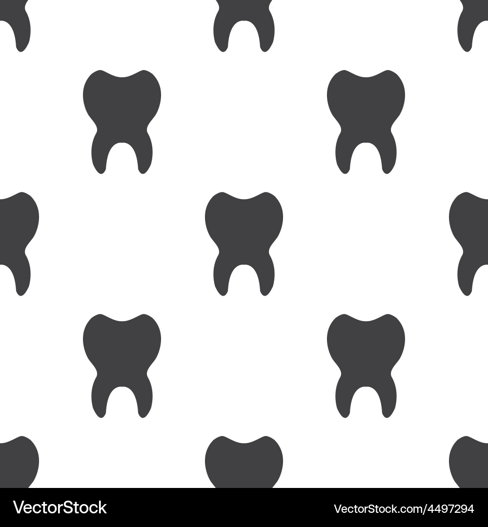 Tooth seamless pattern Royalty Free Vector Image