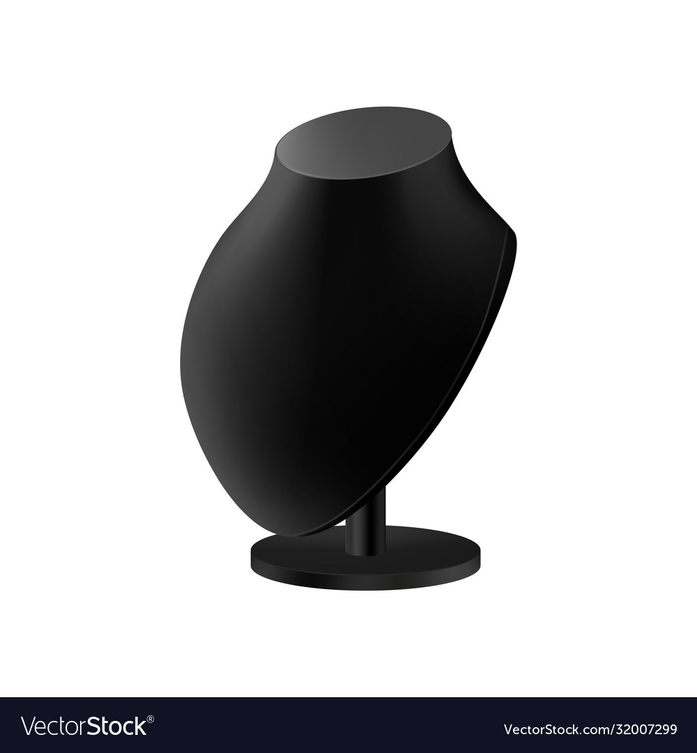 3D Halskette Display Mockup - Schwarzer Stand