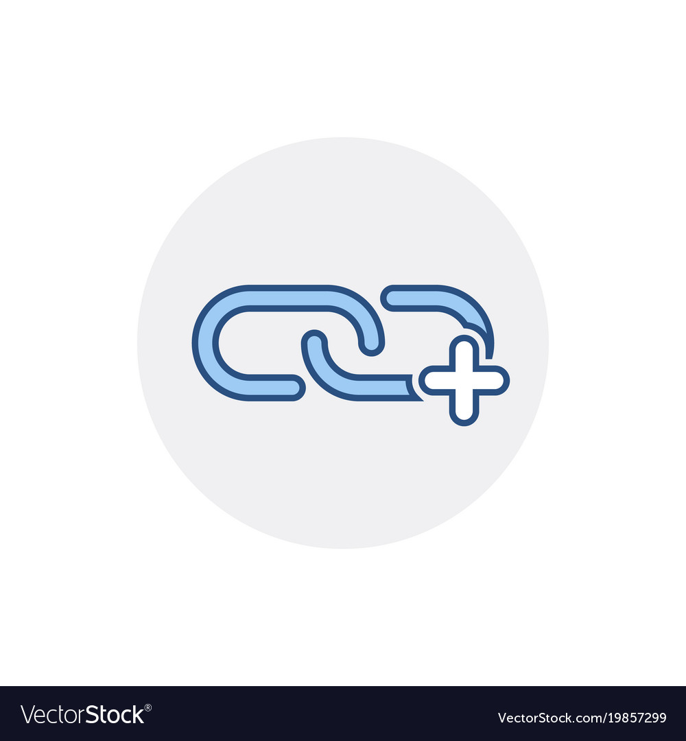 Add chain hyperlink internet link plus web icon
