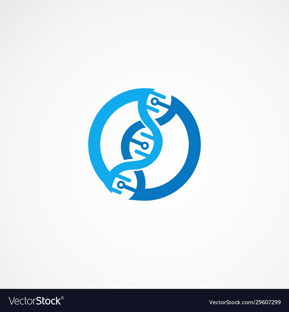 Circle dna logo concept icon element and template Vector Image