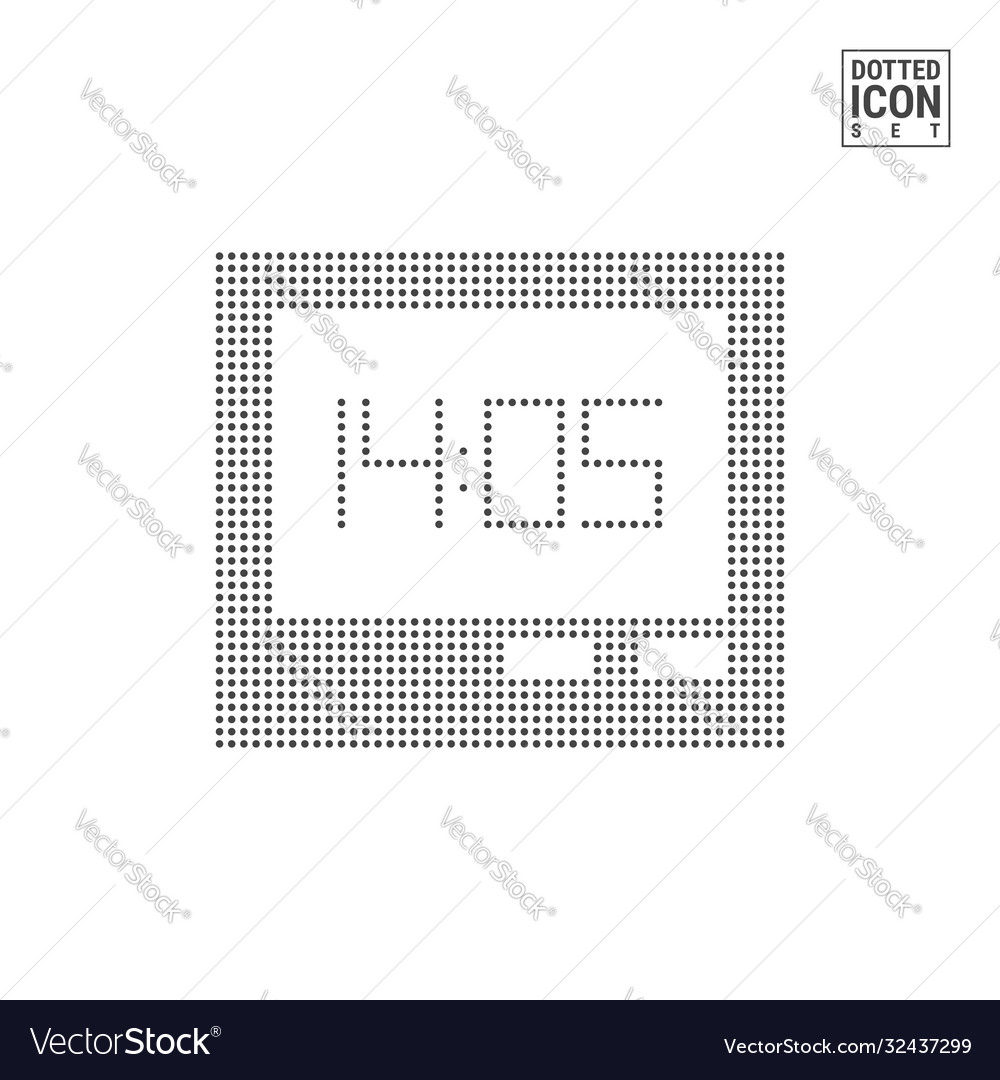 Digital alarm clock dot pattern icon radio