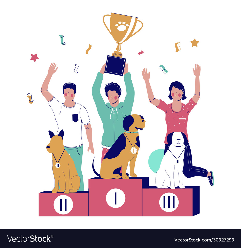 Dog Contest Flat Style Design Royalty Free Vector Image dog-contest-flat-style-design-royalty-free-vector-image