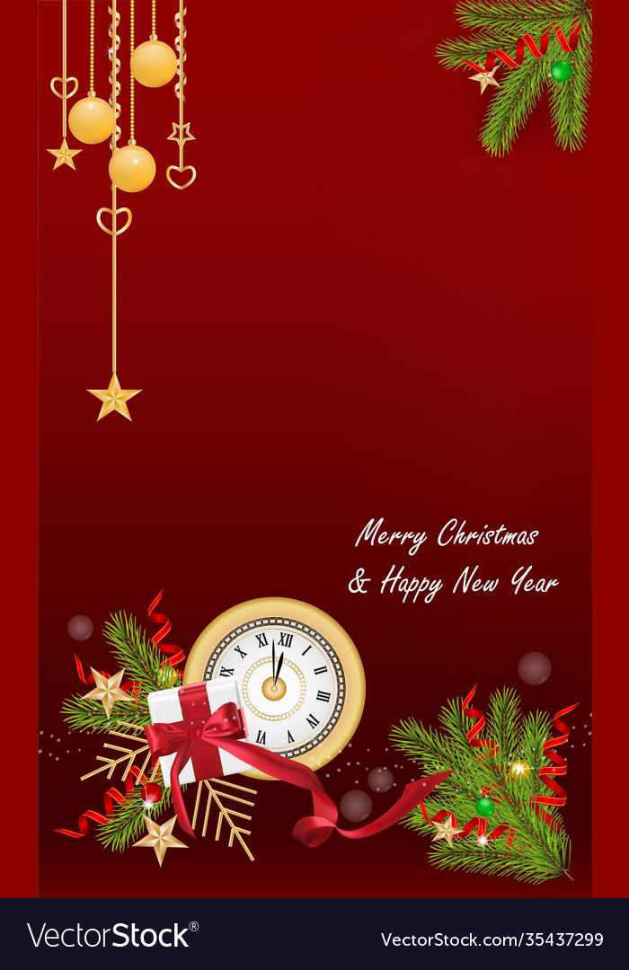 Happy new year xmas decorative design elements