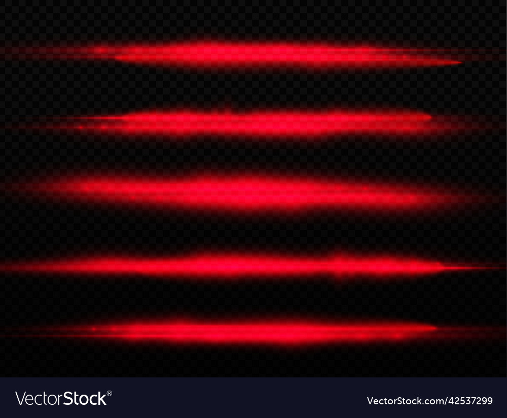 Horizontal light rays flash red line