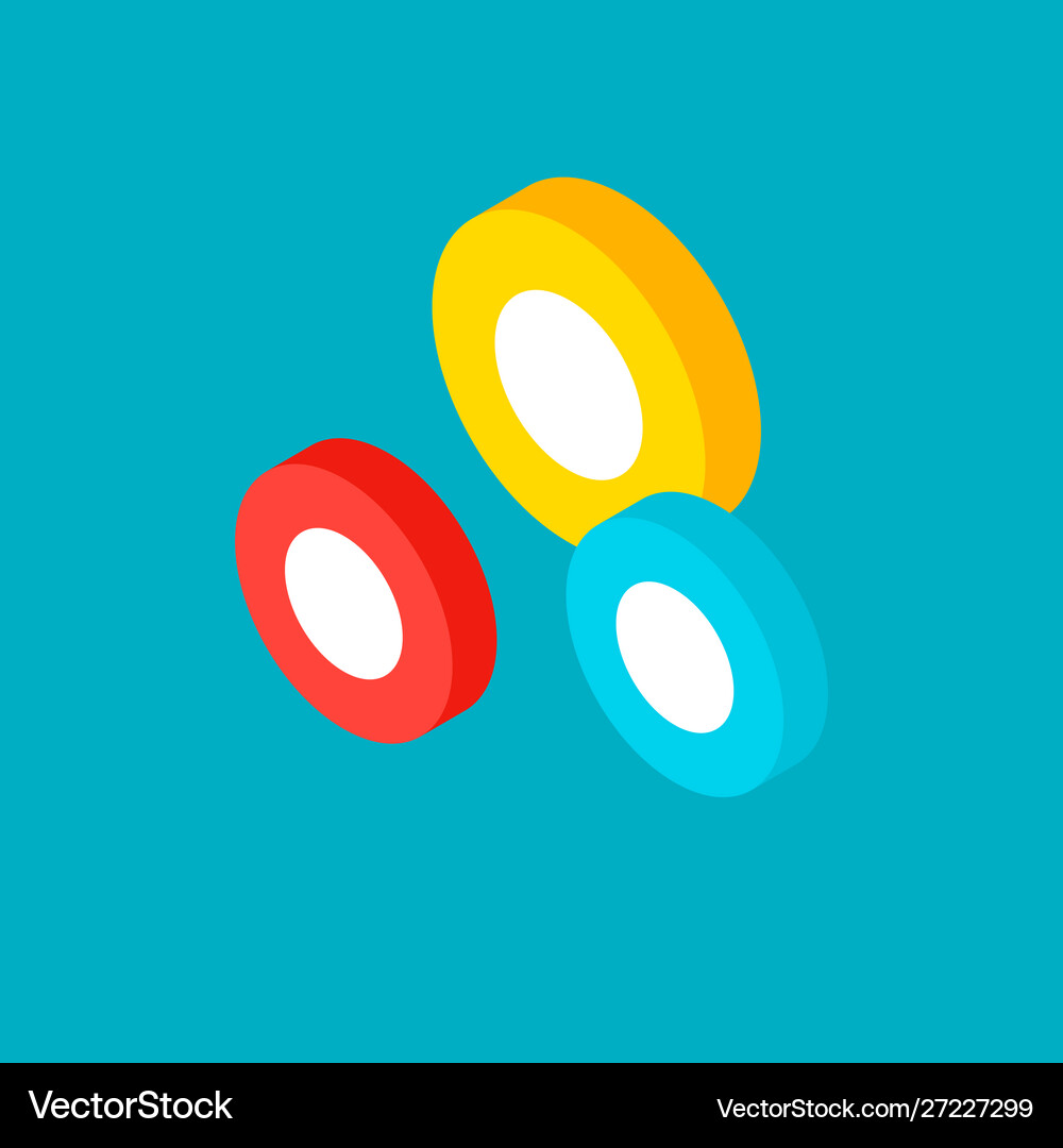 Leads isometric object Royalty Free Vector Image