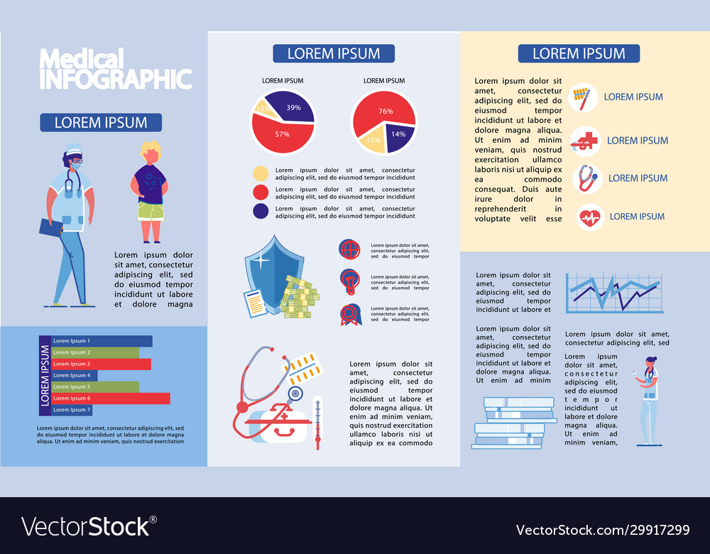 Medical Clinic Or Hospital Infographic Set Vector Image