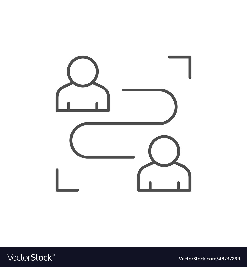 Person communication line outline icon Royalty Free Vector