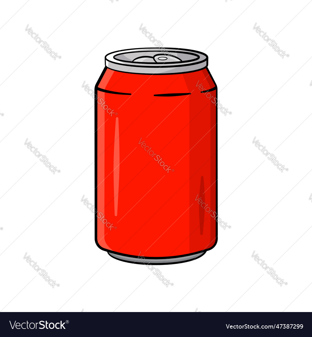 Red Can Cartoon Royalty Free Vector Image - Vectorstock