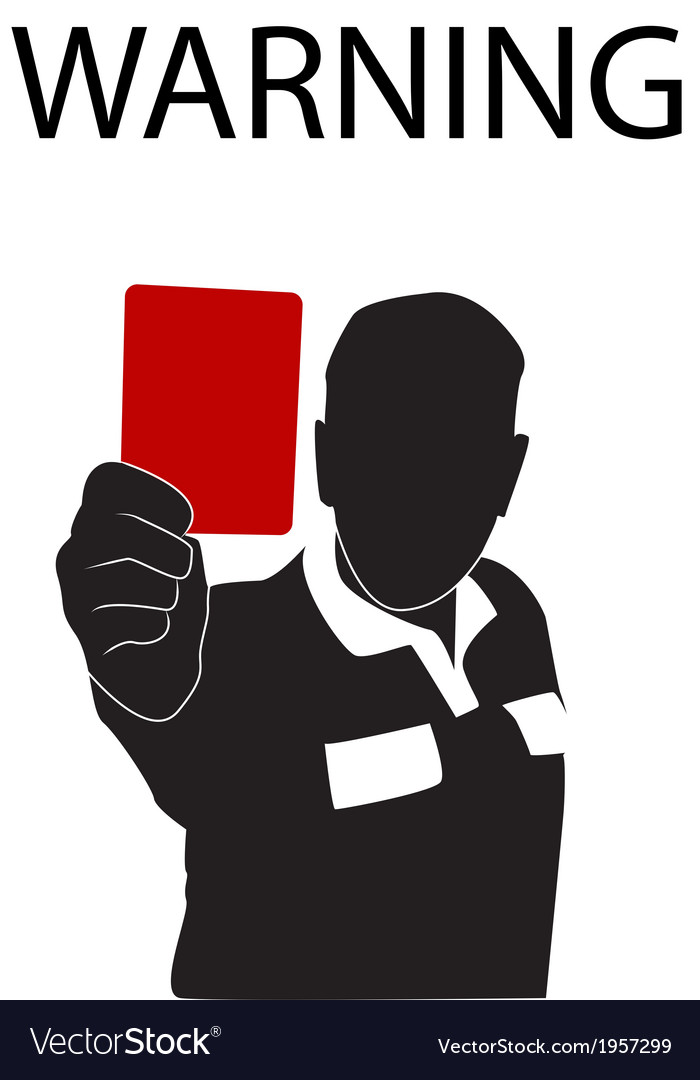 Referent Holding Red Card