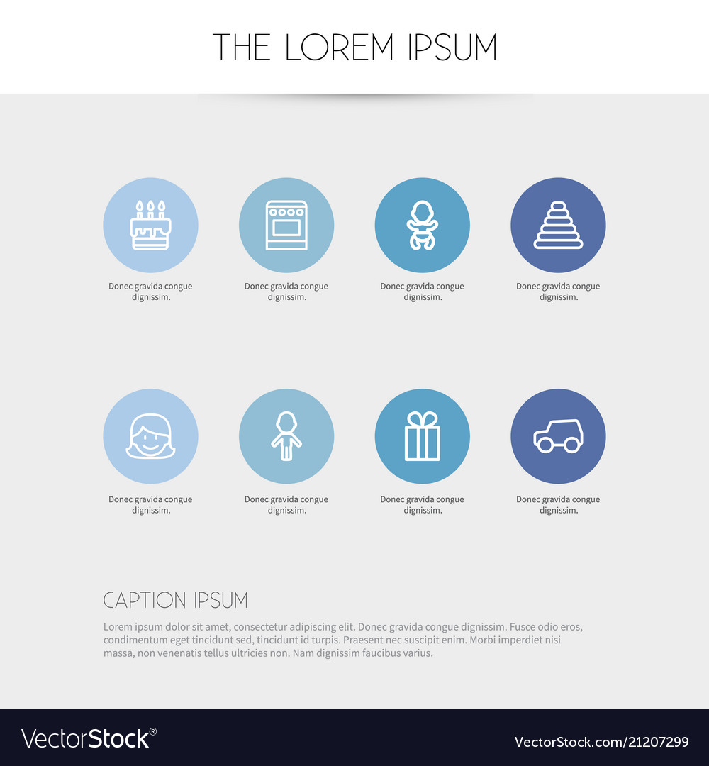 Set of 8 editable relatives icons line style