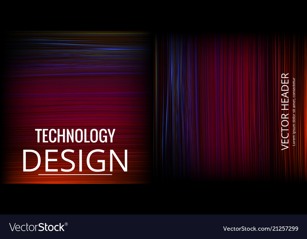 Set of abstract technology web banner