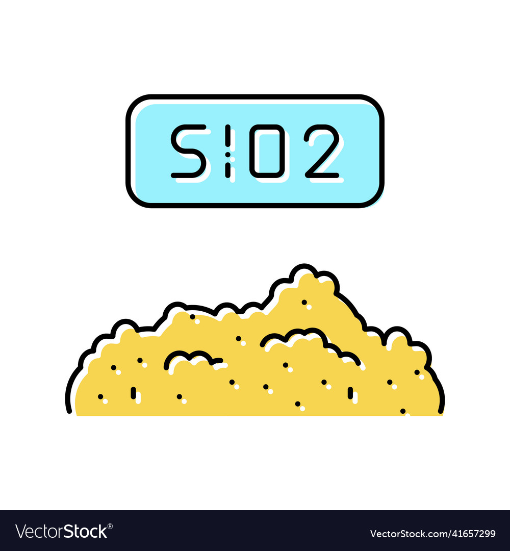 Sio2 semiconductor manufacturing color icon vector image Sio2 semiconductor manufacturing color icon