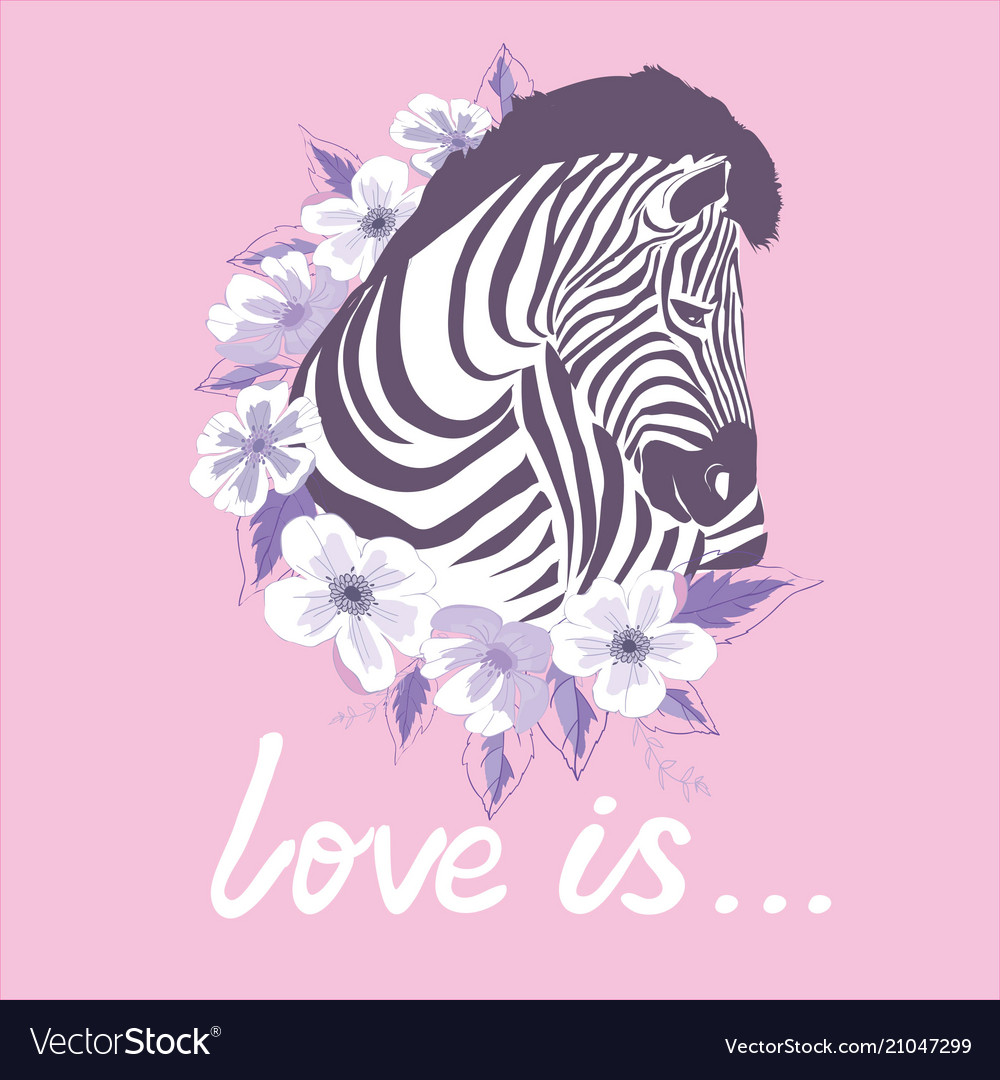 Zebra Head Portrait - Streifen