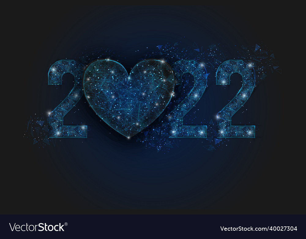 Abstract isolated blue image of new year number